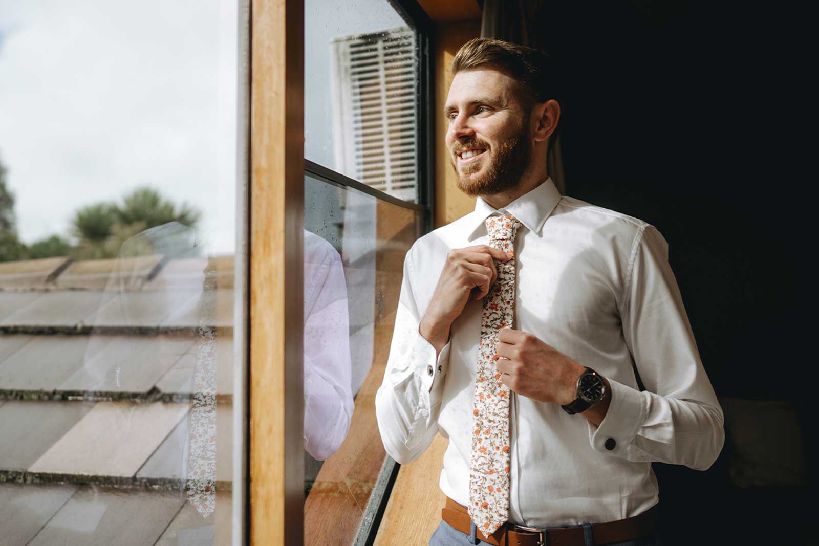 Groom wedding preparation
